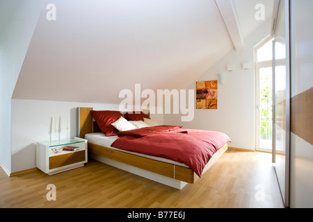 Modernes Schlafzimmer, moderne Schlafzimmer Stockfoto
