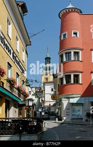 Blick auf die Stadt, Gmunden auf See Traunsee, Oberösterreich, Österreich, Europa Stockfoto