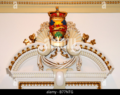 Wand-Dekoration in der Lobby des Parlamentsgebäudes, Hotel du Parlement, Quebec City, Kanada, Nordamerika Stockfoto