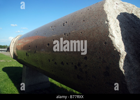 Reste des Warschauer Uprasing von 1944 gegen die Nazi-Besatzung. Sigismund III Waza Originalinhalts - im zweiten Weltkrieg zerstört. Stockfoto