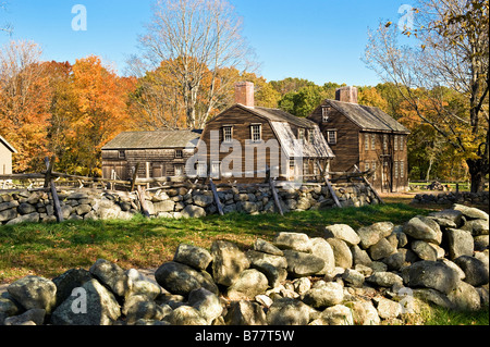 Hartwell Taverne entlang Battle Road Trail, Massachusetts Stockfoto