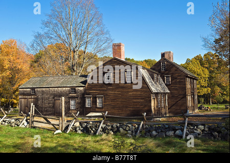 Hartwell Taverne entlang Battle Road Trail, Massachusetts Stockfoto