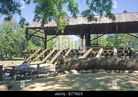 Rekonstruierte Sutters Mühle an Marshall Gold Discovery Site Coloma California Stockfoto