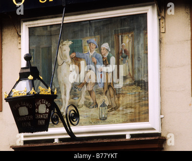 Tam o ' Shanter Inn gemalten Schild malen Ayr Scotland UK Zeichen von Robert Robbie Burns Gedicht Stockfoto