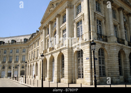 Bordeaux, Palais De La Bourse, Börse, an der Place De La Bourse. Stockfoto