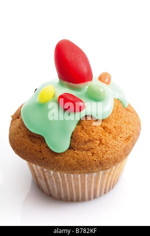 Ostern-Muffin mit Zuckerguss Stockfoto