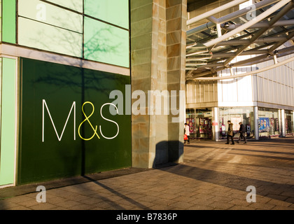 Spencers Shop Braehead Einkaufszentrum, Renfrewshire, Schottland markiert. Stockfoto