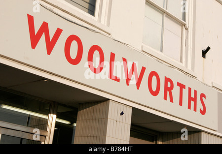 Woolworths shop Front in St. Ives, Cornwall Stockfoto