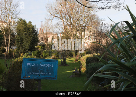 Blick auf den Vale Square, Ramsgate. In Anlehnung an die typischen Londoner georgischen Plätze. Stockfoto