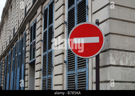 Kein Eintrag Verkehrszeichen Lille Frankreich Stockfoto