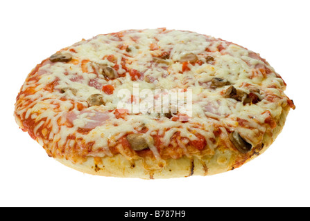Pizza auf einem weißen Hintergrund isoliert Stockfoto