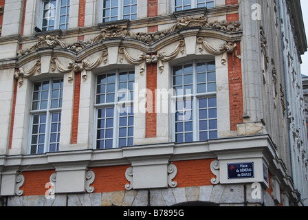 Place du General de Gaulle Lille Frankreich Stockfoto
