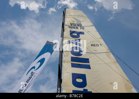 YACHTEN, DIE TEILNAHME AN VOLVO OCEAN RACE 2008 IN KOCHI, KERALA Stockfoto