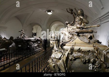 Die Kaisergruft, Kapuzinerkirche, St. Maria der Engel, Wien, Österreich, Europa Stockfoto