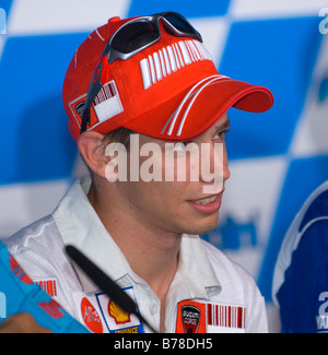 2008 Australier Casey Stoner Ducati Marlboro Team 2008 Polini Malaysian Motorrad-Grand-Prix Strecke in Sepang Malaysia Stockfoto