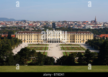 Schönbrunn, Blick über Wien, Austria, Europe Stockfoto