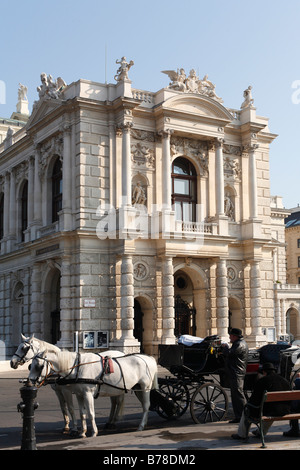 Kutsche vor dem Burgtheater, Wien, Österreich, Europa Stockfoto