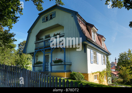 Septembertag Haus in Murnau, Oberbayern, Deutschland, Europa Stockfoto