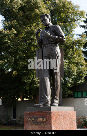 Denkmal für Egon Schiele in Tulln, Niederösterreich, Europa Stockfoto