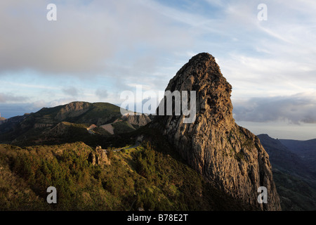 Mt Roque de Agando, Blick vom 'Mirador Roque de Agando', La Gomera, Kanarische Inseln, Spanien, Europa Stockfoto