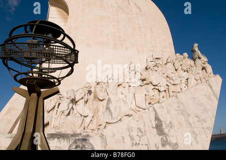 Ein Blick auf die Statue der Entdecker auch bekannt als das Denkmal der Entdeckungen in Lissabon Portugal Stockfoto