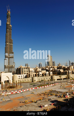 Höchsten Skyscaper in der Welt, Burj Dubai, Dubai, Vereinigte Arabische Emirate, Vereinigte Arabische Emirate, Naher Osten Stockfoto