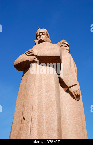 Denkmal zu Ehren von der lettischen schützen am Strelnieku Laukums Platz in der Altstadt Vecriga, Riga, Lettland Stockfoto