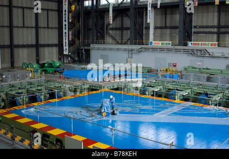 E-Verteidigung Japans Erdbeben-Simulator am Hyogo Erdbeben Engineering Research Center Stockfoto