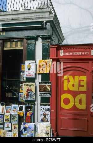alte Poster Shop in Portobello Road London England Stockfoto