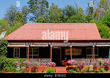 Geschäfte in der ehemaligen Goldgräber Stadt Pilger Rest, Mpumalanga, Südafrika, Afrika Stockfoto