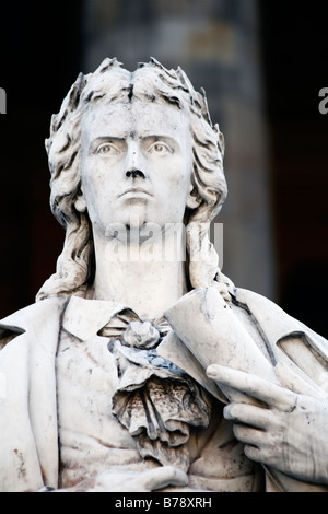 Johann Christoph Friedrich von Schiller, deutscher Dichter und Philosoph, Denkmal, Schiller-Brunnen, Platz Gendarmenmarkt, Berli Stockfoto