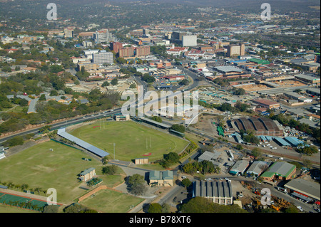 Eine Luftaufnahme von Nelspruit Stadt und Umgebung Stockfoto