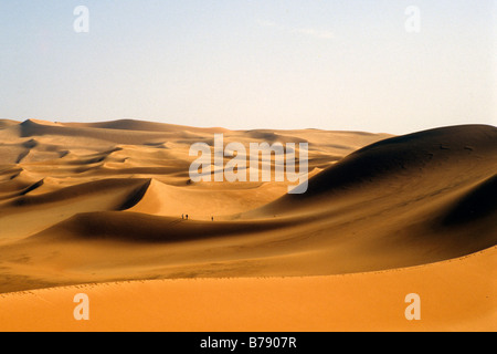 Luftaufnahme der Dünen in der Wüste Sahara Stockfoto