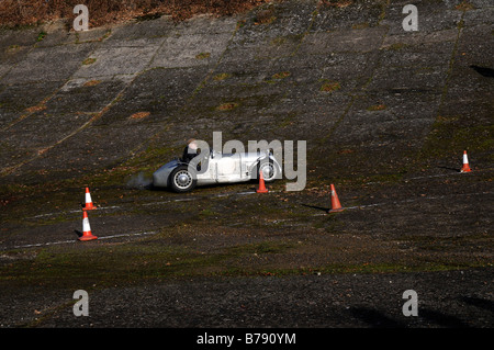 1928-tests 30 Austin Ulster spezielle 747cc VSCC Neujahr fahren Brooklands Januar 2009 Stockfoto