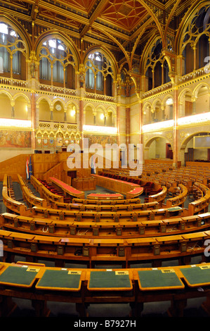 Innenraum des ungarischen Parlaments in Budapest, Ungarn. Stockfoto