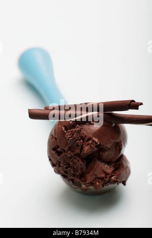 Schokolade Eis auf Eis Creme disher Stockfoto