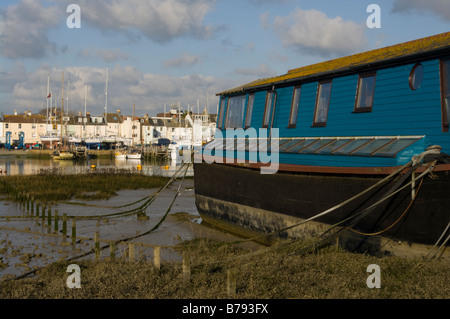 Ein Blick über das Wattenmeer von der Fluss Adur Shoreham West Sussex Stockfoto