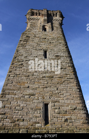 Fassade nach oben von William Wallace Monument Stirling Schottland Januar 2009 Stockfoto