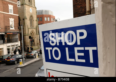 Shop, lassen Sie Zeichen Stockfoto