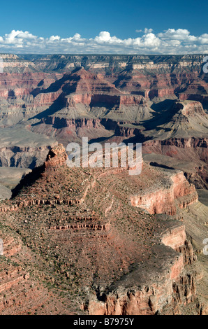 Am frühen Morgen von Bright Angel South Rim Grand Canyon Arizona USA Stockfoto