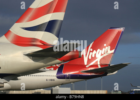 BRITISH AIRWAYS. VIRGIN ATLANTIC Stockfoto