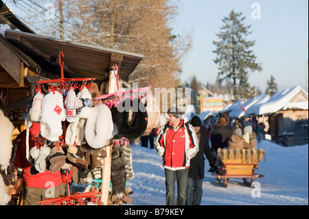 Souvenir-Stall auf Gubalowka Hill Zakopane Tatra Gebirge Podhale Region Polen Stockfoto