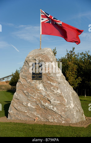 Die Handelsmarine Association Memorial an die nationale Gedenkstätte Arboreteum bei Alrewas, Staffordshire, England Stockfoto