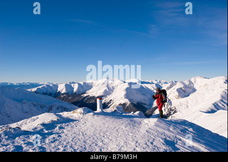 Wanderer auf Kasprowy Wierch Zakopane Tatra Gebirge Podhale Region Polen Stockfoto