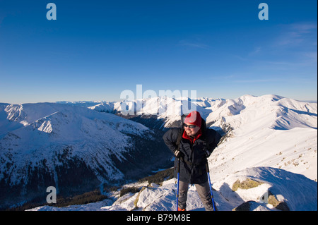 Wanderer auf Kasprowy Wierch Zakopane Tatra Gebirge Podhale Region Polen Stockfoto