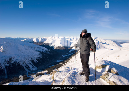 Wanderer auf Kasprowy Wierch Zakopane Tatra Gebirge Podhale Region Polen Stockfoto