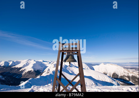 Memorial Bell auf Kasprowy Wierch Zakopane Tatra Gebirge Podhale Region Polen Stockfoto