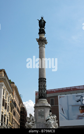 Spalte von der Unbefleckten Empfängnis-Rom Stockfoto