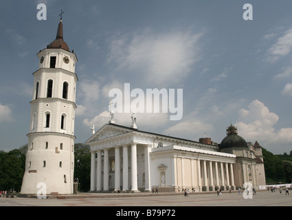 Vilnius Glockenturm und der Kathedrale, Vilnius, Litauen Stockfoto