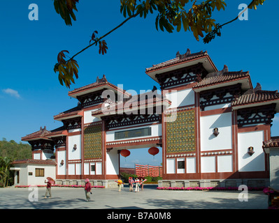 Eingang des Nanshan Buddhismus Kulturpark, Sanya, Hainan, China Stockfoto